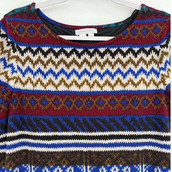 London TImes Drop Waist Dress 14 Indie Folk Dark Academia 90s Pleated Heritage - Picture 2 of 9